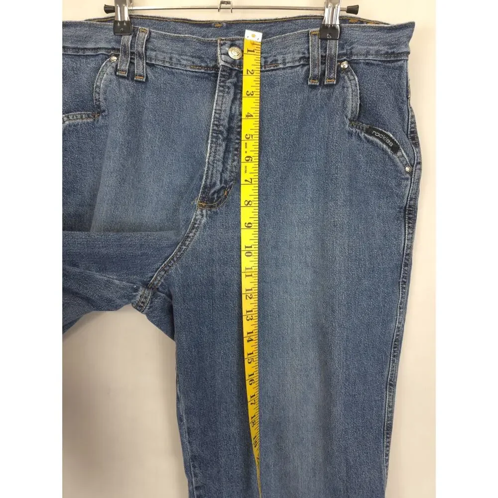 Rockies Denim Capri Bareback High Rise Front Pockets‎ Women 15 Blue Jeans Vtg